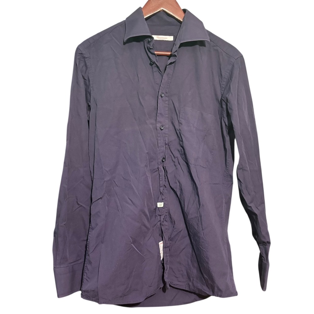 Camicissima Shirt Mens 39 extra slim fit dress Blue Navy Button Down Long Sleeve